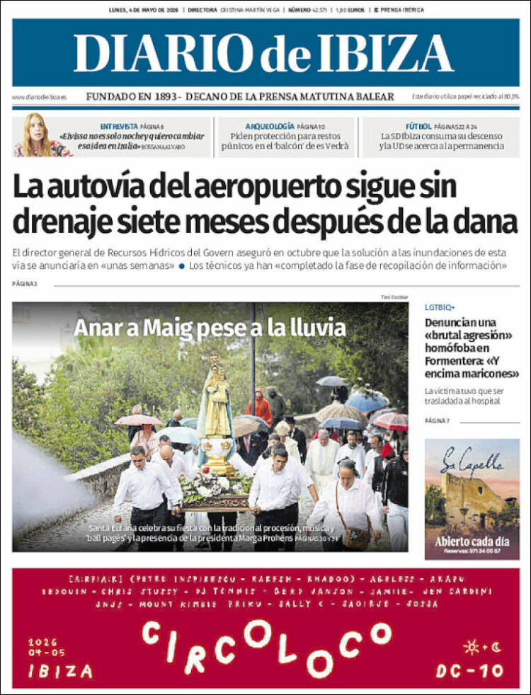 Portada de Diario de Ibiza (Espa&ntilde;a)