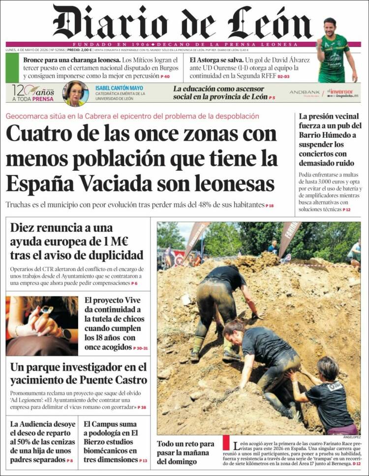 Portada de Diario de León (Espa&ntilde;a)