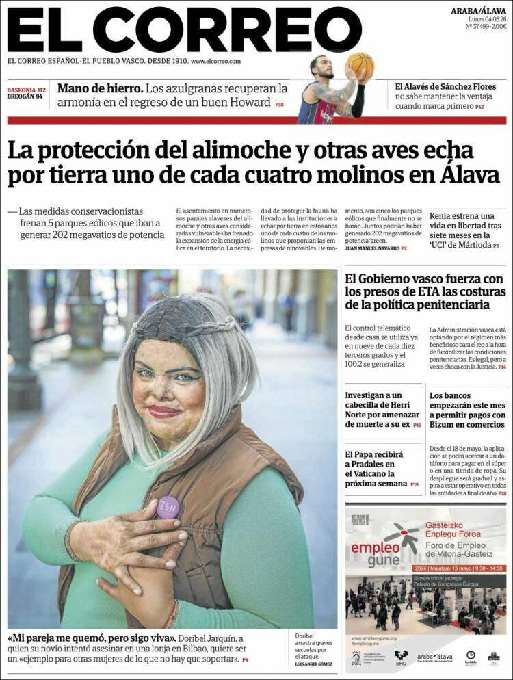 Portada de El Correo - Álava (Espa&ntilde;a)