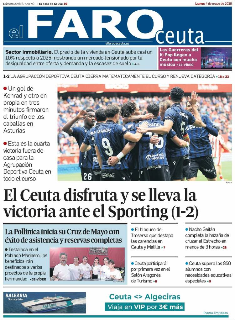 Portada de El Faro de Ceuta (Espa&ntilde;a)