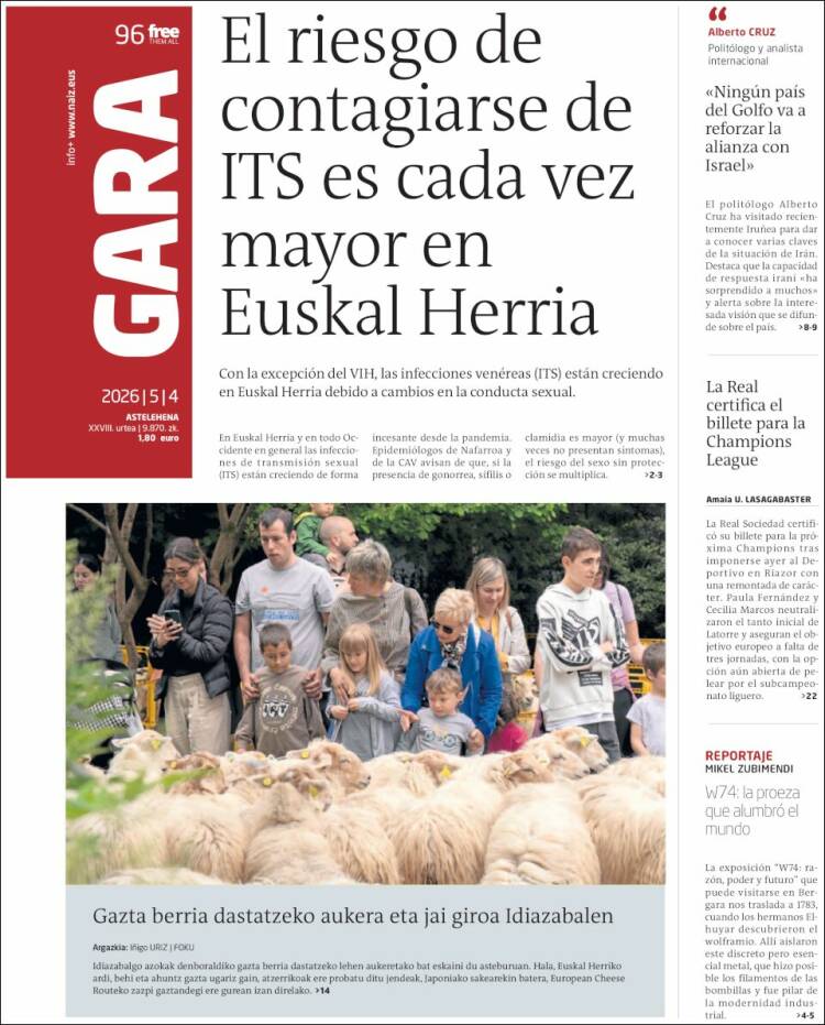 Portada de Gara (Espa&ntilde;a)