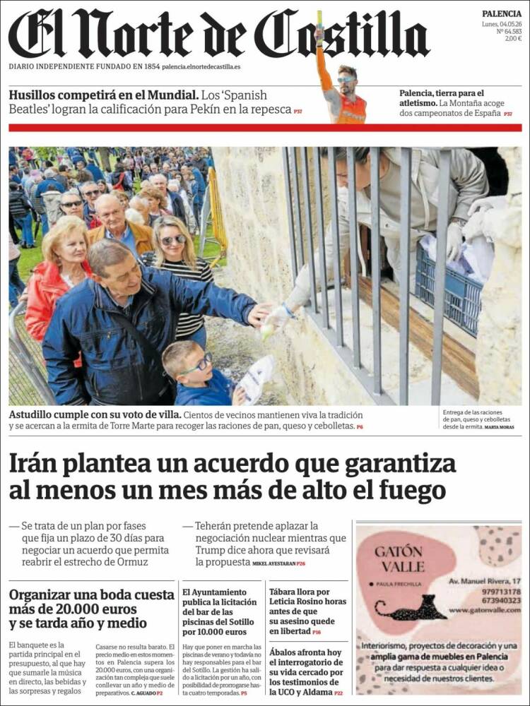 Portada de Norte de Castilla - Palencia (Espa&ntilde;a)