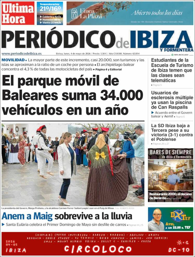 Portada de Periódico de Ibiza (Espa&ntilde;a)