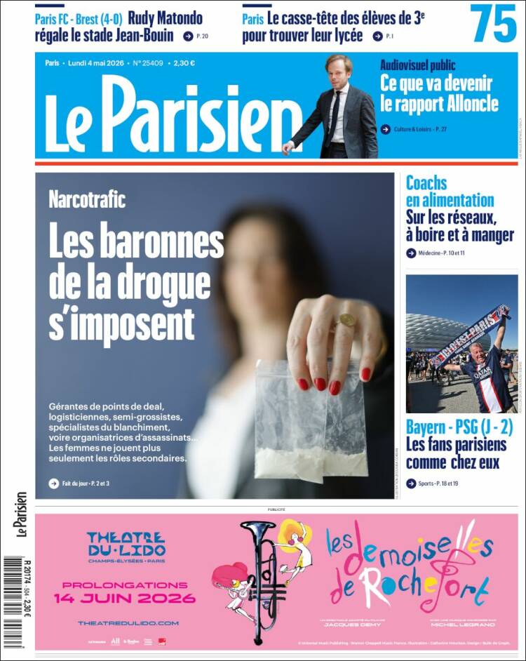 Portada de Le Parisien (Francia)