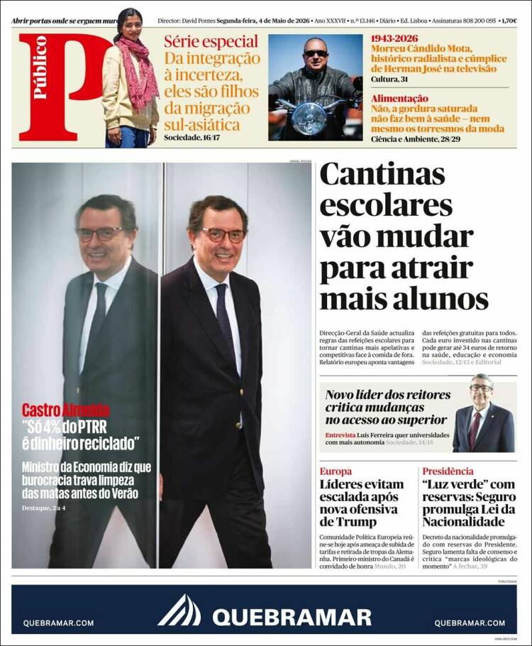 Portada de Público (Portugal)