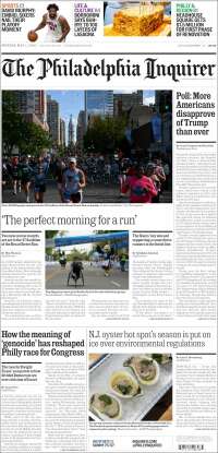 Portada de Philadelphia Inquirer (USA)