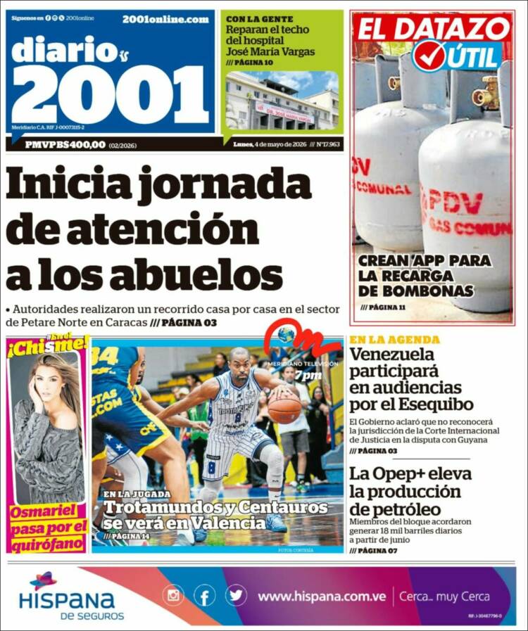 Portada de 2001 - Dosmiluno (Venezuela)