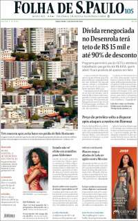 Portada de Folha de São Paulo (Brasil)