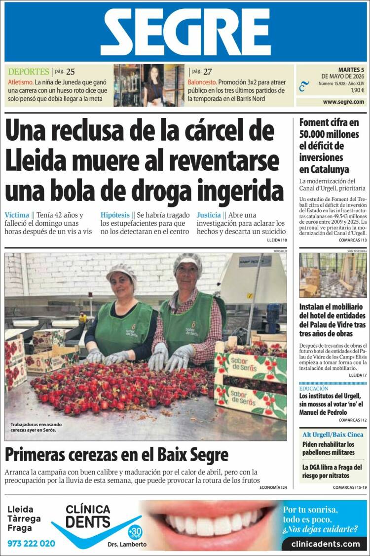 Portada de Segre  (Espa&ntilde;a)