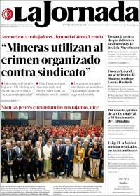 Portada de La Jornada (M&eacute;xico)