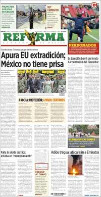 Portada de Reforma (M&eacute;xico)