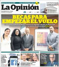 Portada de La Opinión (USA)
