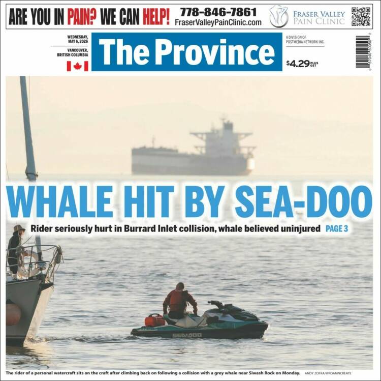Portada de The Province (Canad&aacute;)