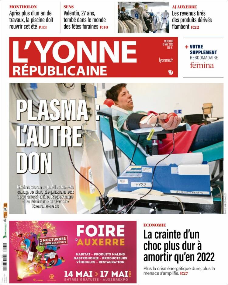 Portada de L'Yonne-Républicaine (Francia)
