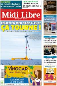 Portada de Midi Libre (Francia)