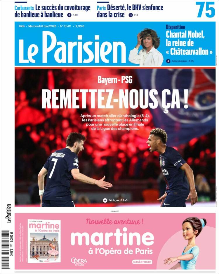 Portada de Le Parisien (Francia)