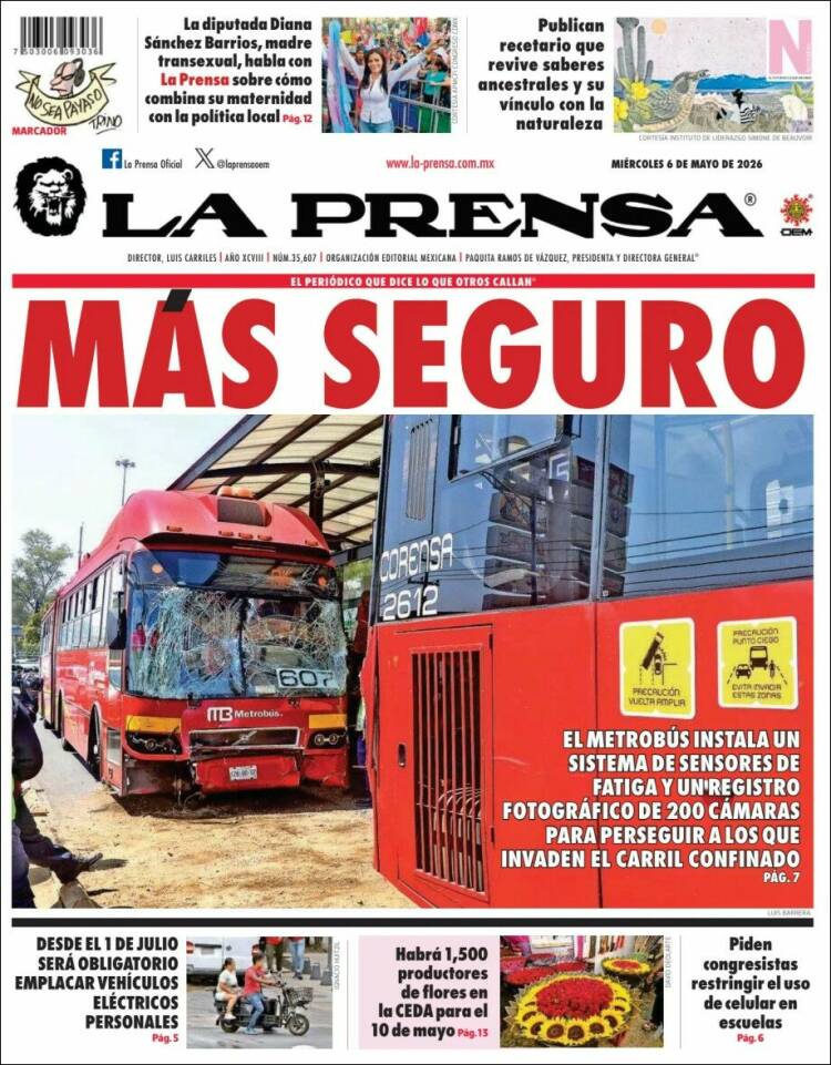 Portada de La Prensa (M&eacute;xico)