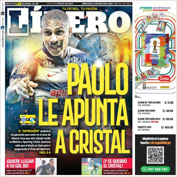 Portada de Líbero (P&eacute;rou)