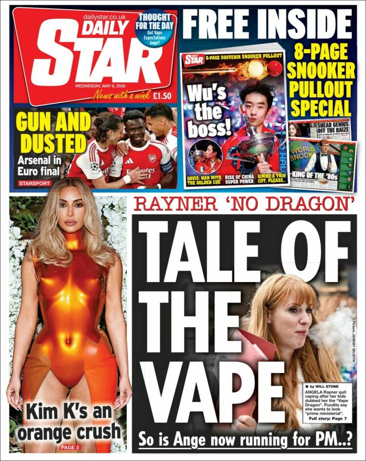 Portada de Daily Star (United Kingdom)