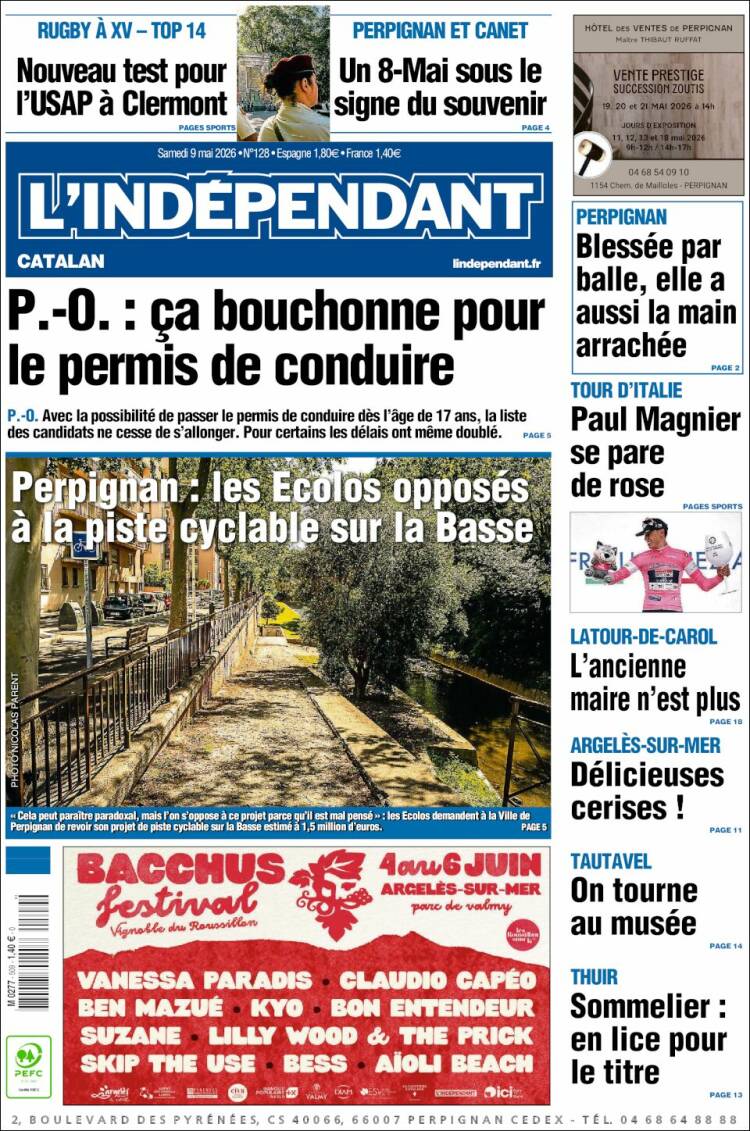 Portada de Le Indépendant (France)