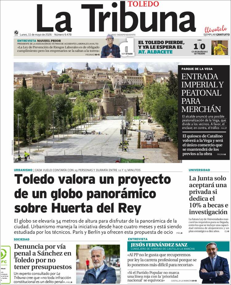 Portada de La Tribuna de Toledo (Spain)