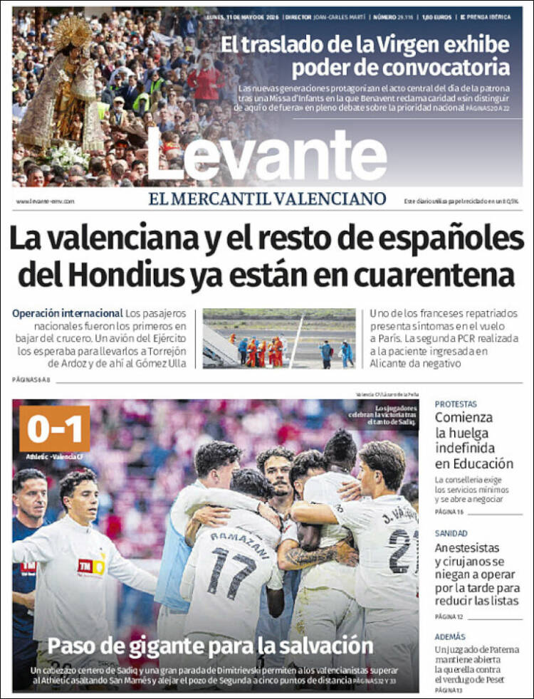 Portada de Levante (Espa&ntilde;a)
