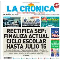 Portada de La Crónica de Baja California (Mexico)