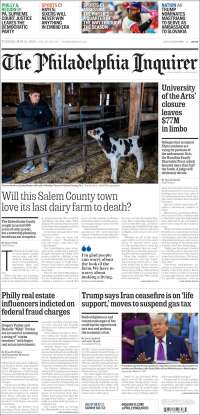 Portada de Philadelphia Inquirer (USA)