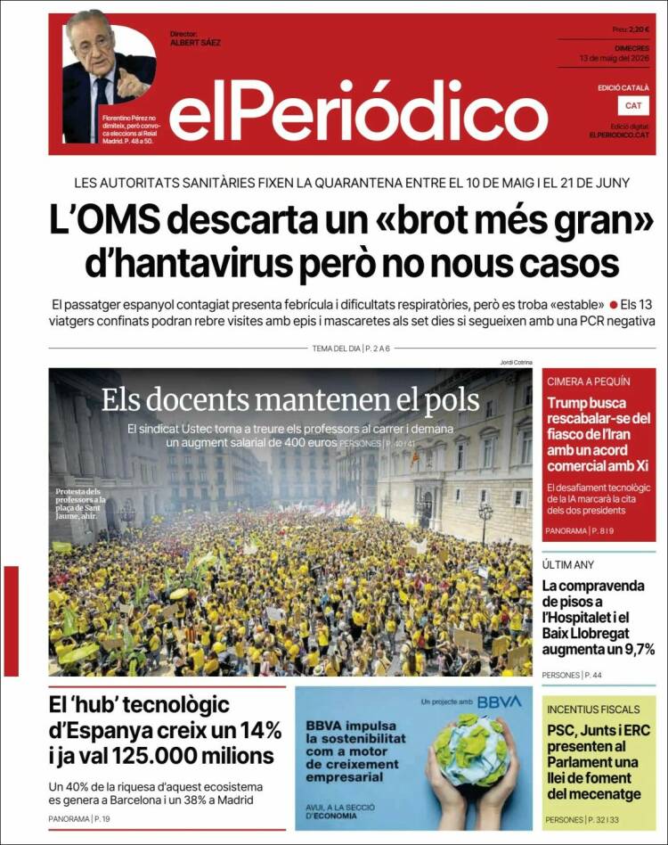 Portada de El Periódico de Catalunya (Spain)