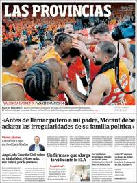 Portada de Las Provincias (Spain)