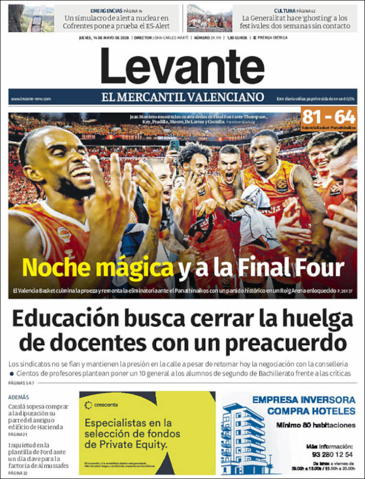 Portada de Levante (Spain)