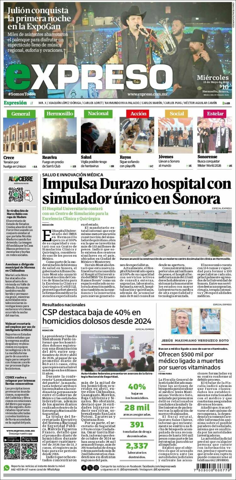 Portada de Expreso (Mexico)