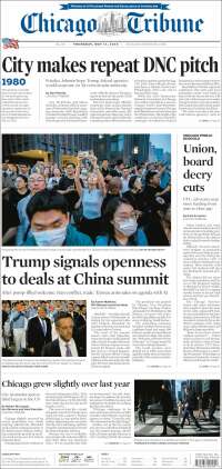 Portada de Chicago Tribune (USA)