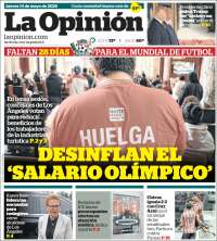 Portada de La Opinión (USA)