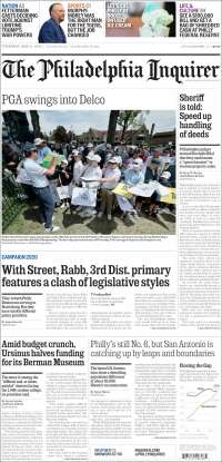 Portada de Philadelphia Inquirer (USA)