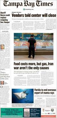 Portada de Tampa Bay Times (USA)
