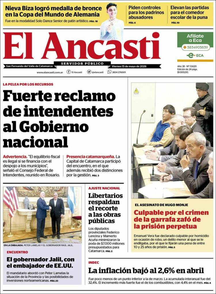 Portada de El Ancasti (Argentina)