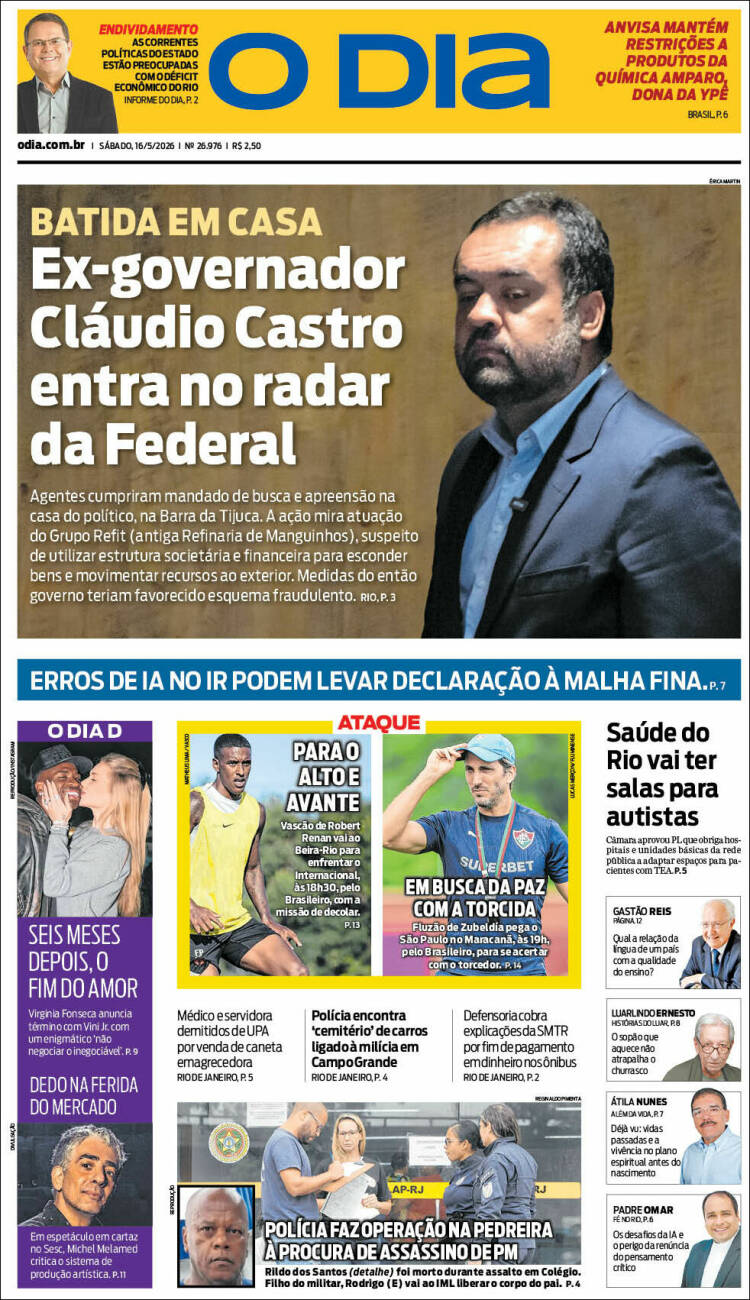 Portada de O Dia (Brasil)