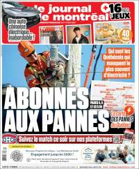 Portada de Le Journal de Montréal (Canada)