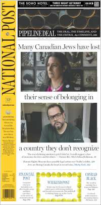 Portada de The National Post (Canada)