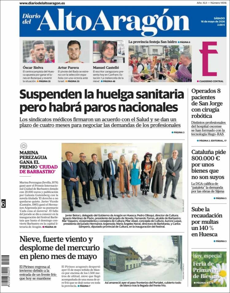Portada de Diario del AltoAragón (Espa&ntilde;a)