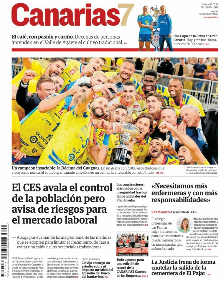 Portada de Canarias 7 (Espa&ntilde;a)