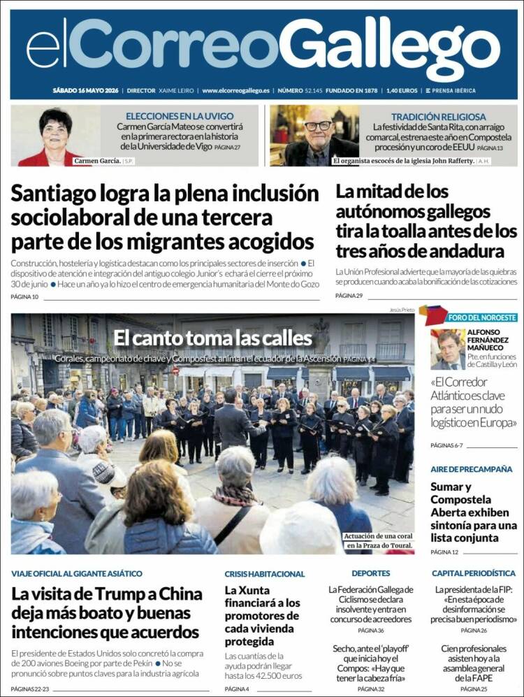 Portada de El Correo Gallego (Spain)