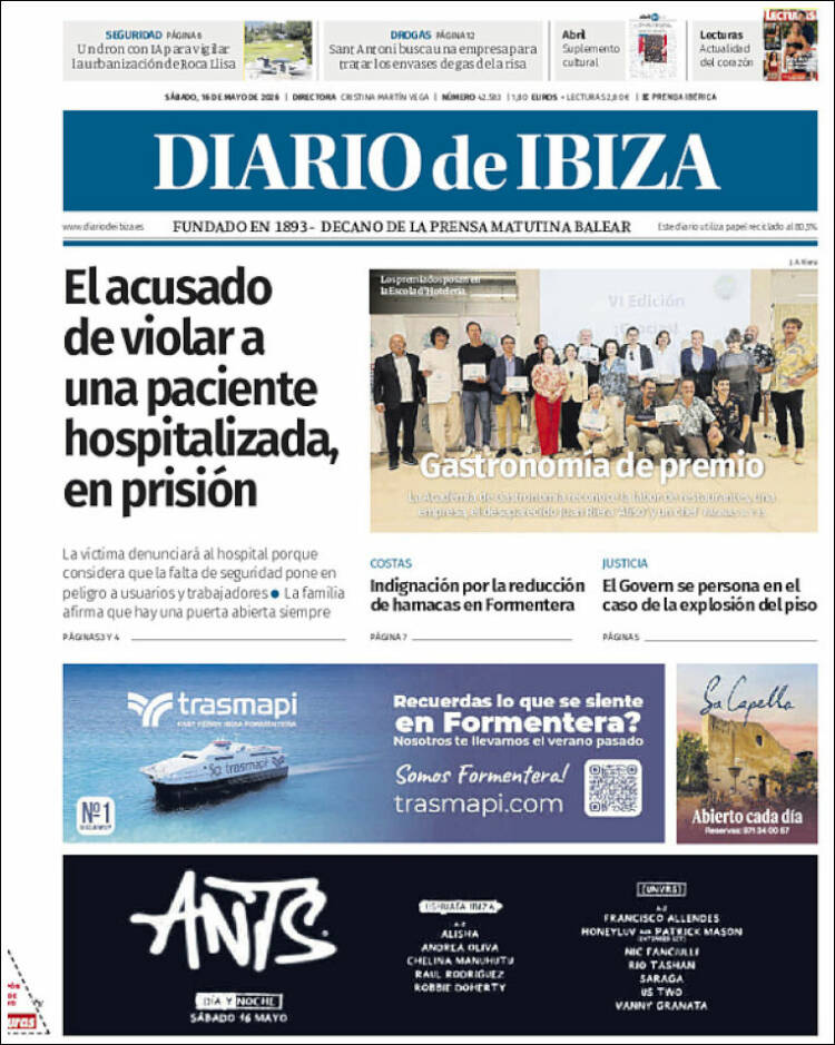 Portada de Diario de Ibiza (Espa&ntilde;a)