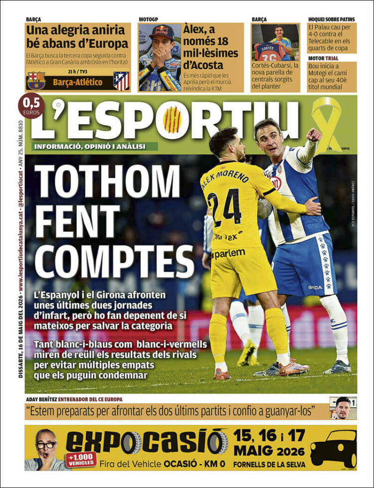Portada de L'Esportiu (Espa&ntilde;a)