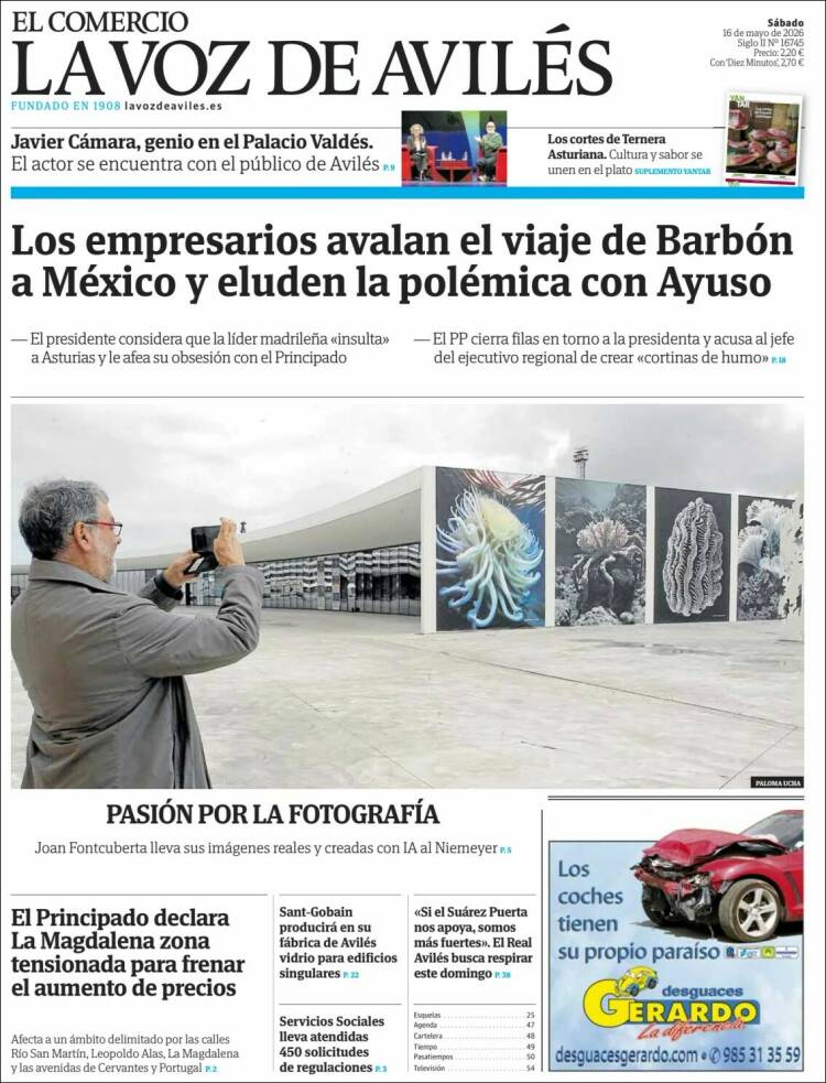 Portada de El Comercio - Avilés (Espa&ntilde;a)