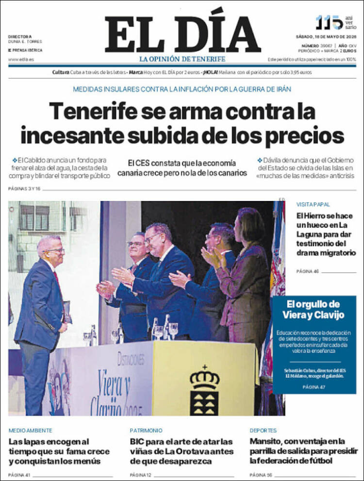 Portada de El Día (Espa&ntilde;a)