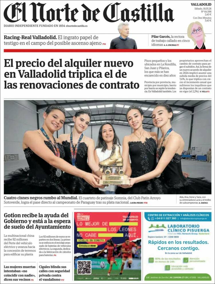 Portada de Norte de Castilla - Valladolid (Espa&ntilde;a)