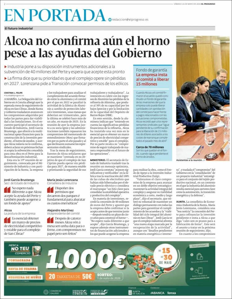 Portada de El Progreso (Espa&ntilde;a)