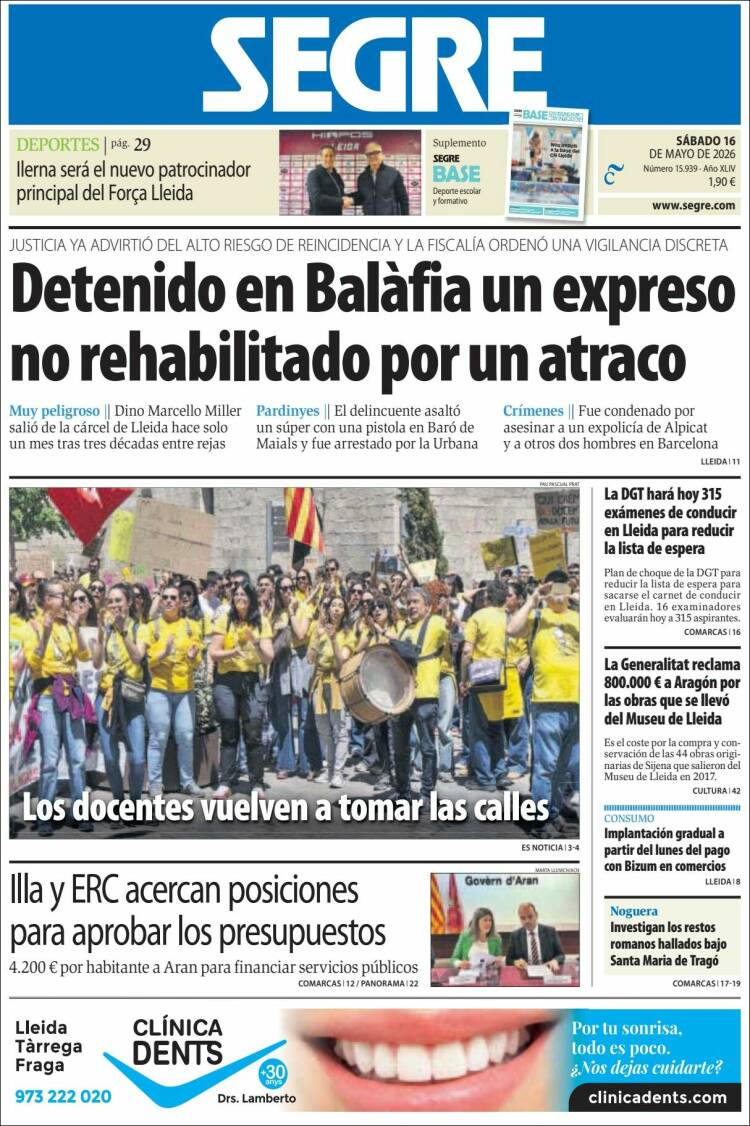 Portada de Segre  (Espa&ntilde;a)